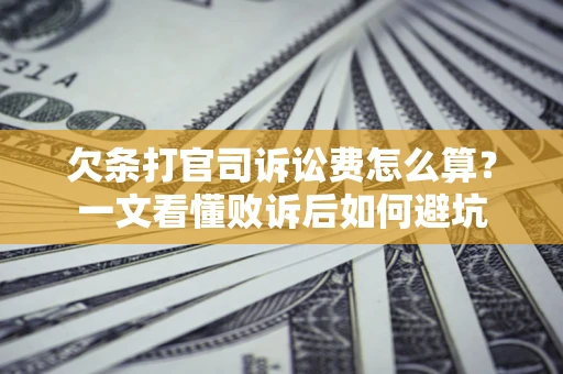 北京欠条打官司诉讼费怎么算？一文看懂败诉后如何避坑